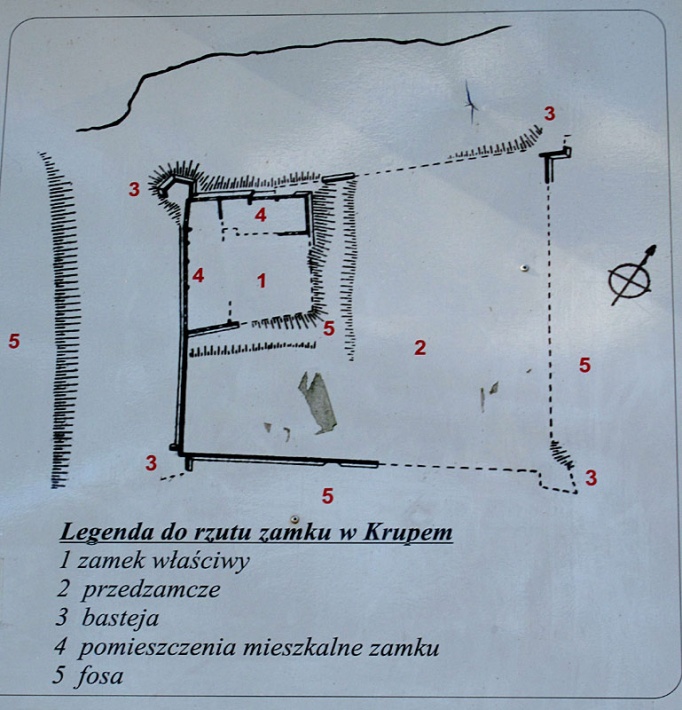 plan zamku w Krupem