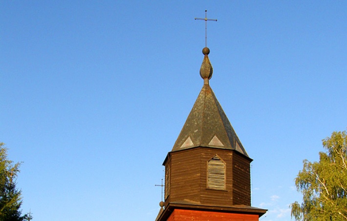 kościół w Gibach, zwieńczenie dzwonnicy