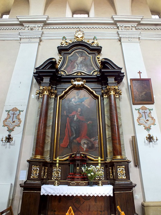 Sanktuarium MB Mirowskiej w Pińczowie - ołtarz św. Prospera
