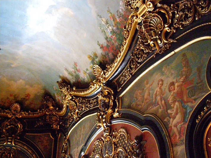 zamek w Pszczynie - I piętro, dekoracja sklepienia sali lustrzanej