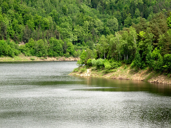 jezioro Pilchowickie, cypel góry Korzec