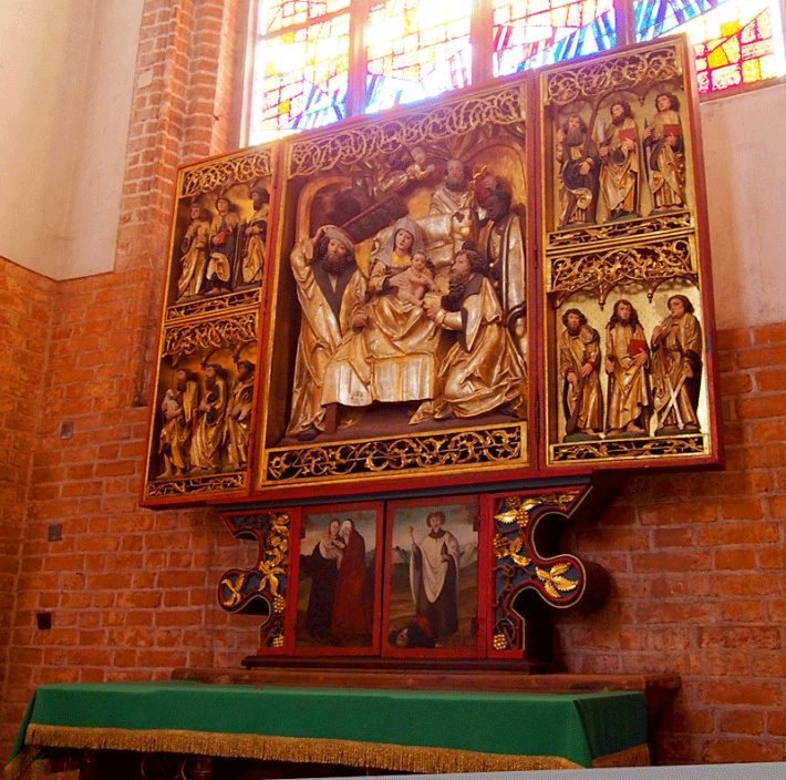 Katedra św. Mikołaja w Elblągu - ołtarz Bractwa Przewoźników Wiślanych z 1510 r.