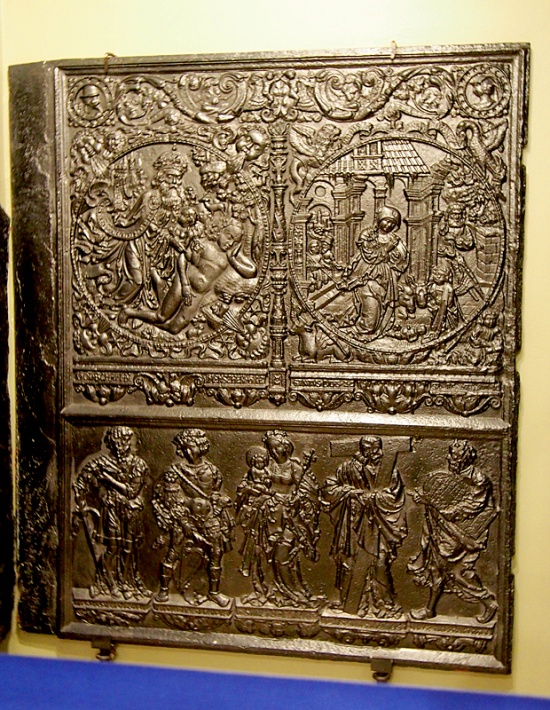 Gdański Nowy Dom Ławy - płyta żeliwna narożnikowego pieca z 1548 roku